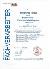 Brandschutz-Fachverarbeiterlehrgang